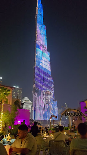 Arabeska Restaurant - Souk al Bahar, Dubai Mall - Burj Khalifa View - Dubai