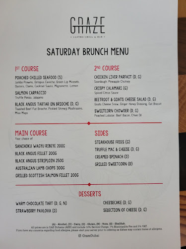 Opinii despre Graze Gastro Grill & Bar în Dubai - Hospitality and gastronomy