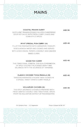 MYNT Indian Cuisine مطعم منت للمأكولات الهندية - Hospitality and gastronomy