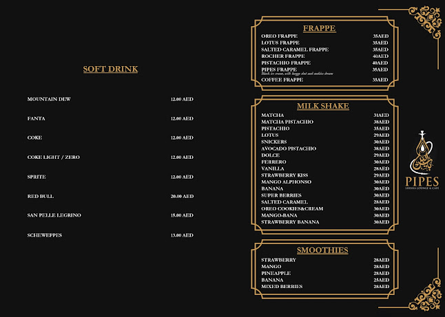 Opinii despre Pipes Shisha Lounge and Cafe în Dubai - Hospitality and gastronomy